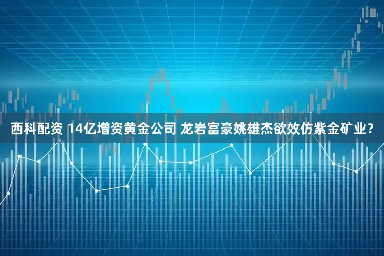 西科配资 14亿增资黄金公司 龙岩富豪姚雄杰欲效仿紫金矿业？